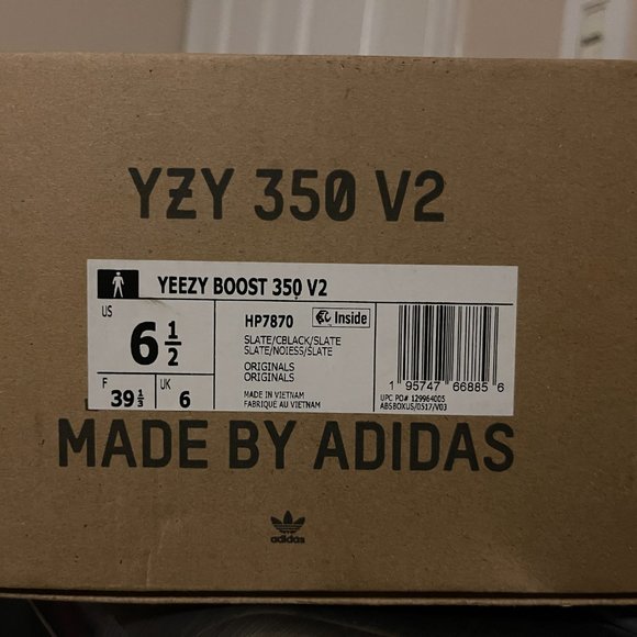 Adidas Yeezy Boost 350 V2 Slate Core Black HP7870 - Picture 9 of 9